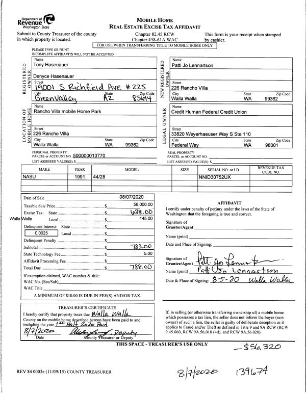 Walla Walla County - Property Details - 18 STUDER JEANNETTE R for Year ...